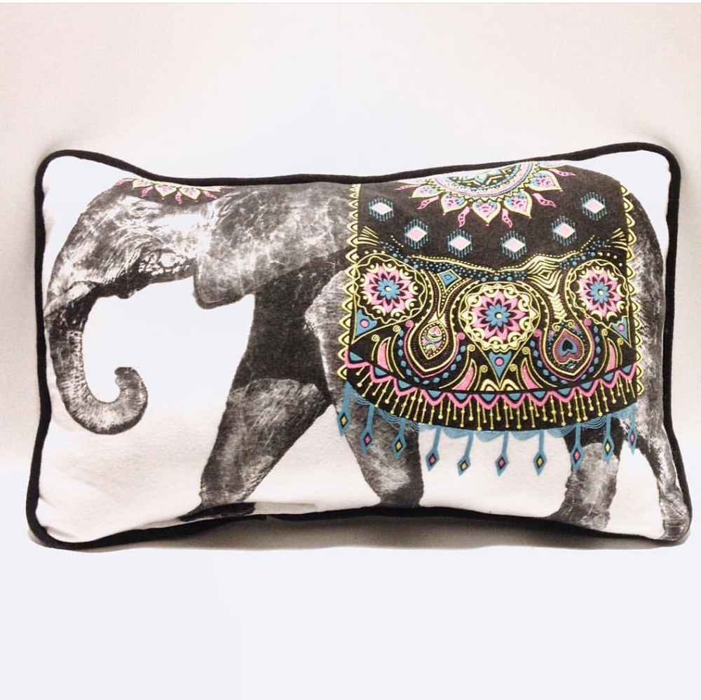 Elephant throw pillow